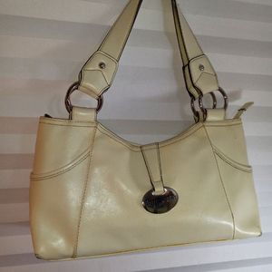 Nine West white leather handbag